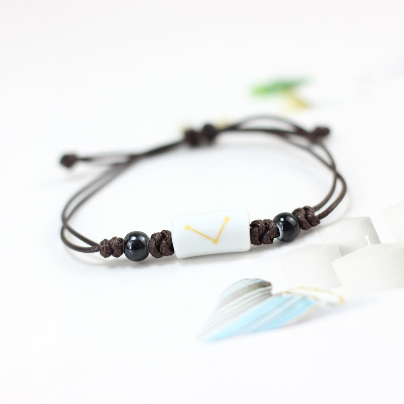 Wholesale Twelve Constellation Ceramic Couple Bracelet